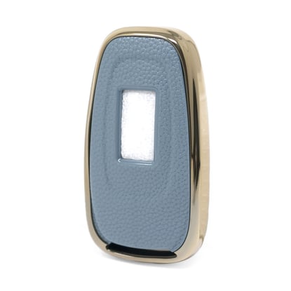 New-Aftermarket-Nano-High-Quality-Gold-Leather-Cover-For-Hongqi-Remote-Key-4-Buttons-Gray-Color-HQ-B13J---Emirates-Keys