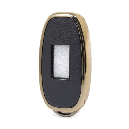 New-Aftermarket-Nano-High-Quality-Gold-Leather-Cover-For-Hongqi-Remote-Key-3-Buttons-Black-Color-HQ-C13J---Emirates-Keys