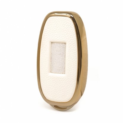 New-Aftermarket-Nano-High-Quality-Gold-Leather-Cover-For-Hongqi-Remote-Key-3-Buttons-White-Color-HQ-C13J---Emirates-Keys