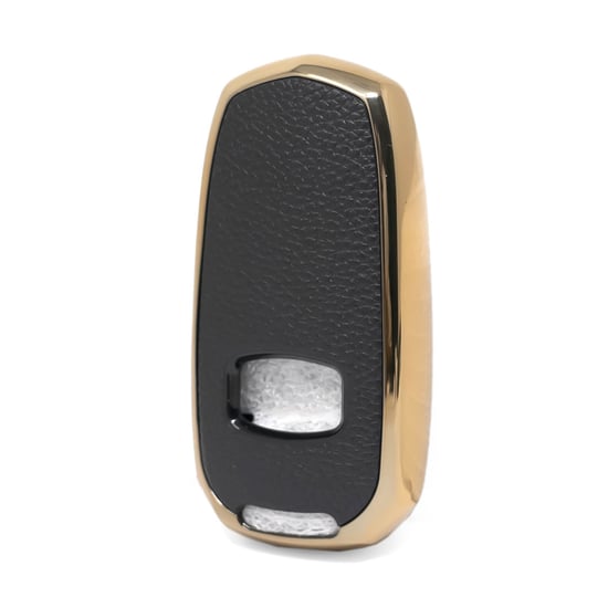 New-Aftermarket-Nano-High-Quality-Gold-Leather-Cover-For-Geely-Remote-Key-3-Buttons-Black-Color-GL-A13J---Emirates-Keys