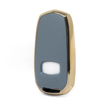 New-Aftermarket-Nano-High-Quality-Gold-Leather-Cover-For-Geely-Remote-Key-3-Buttons-Gray-Color-GL-A13J---Emirates-Keys