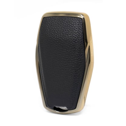 New-Aftermarket-Nano-High-Quality-Gold-Leather-Cover-For-Geely-Remote-Key-4-Buttons-Black-Color-GL-B13J4A---Emirates-Keys