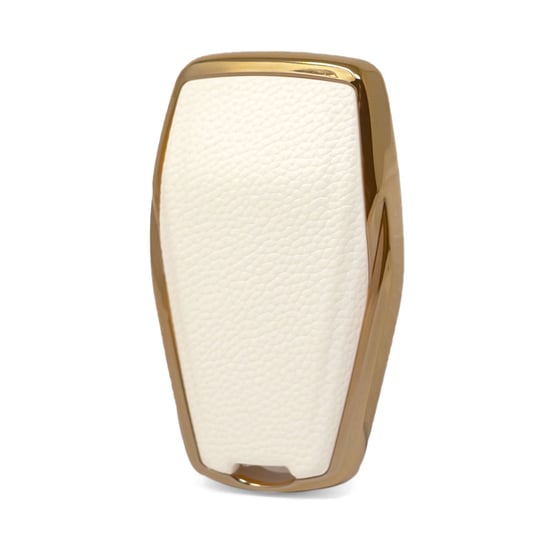 New-Aftermarket-Nano-High-Quality-Gold-Leather-Cover-For-Geely-Remote-Key-4-Buttons-White-Color-GL-B13J4A---Emirates-Keys