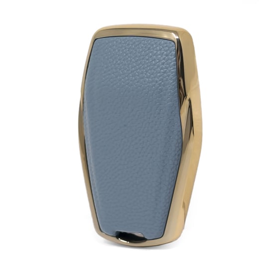 New-Aftermarket-Nano-High-Quality-Gold-Leather-Cover-For-Geely-Remote-Key-4-Buttons-Gray-Color-GL-B13J4A---Emirates-Keys