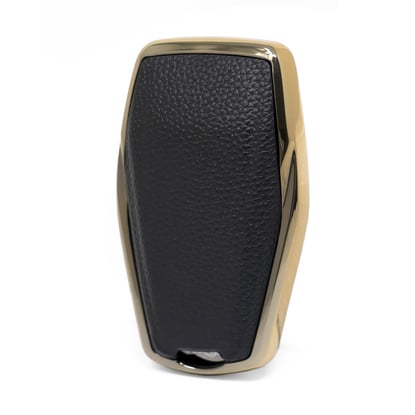 New-Aftermarket-Nano-High-Quality-Gold-Leather-Cover-For-Geely-Remote-Key-4-Buttons-Black-Color-GL-B13J4B---Emirates-Keys