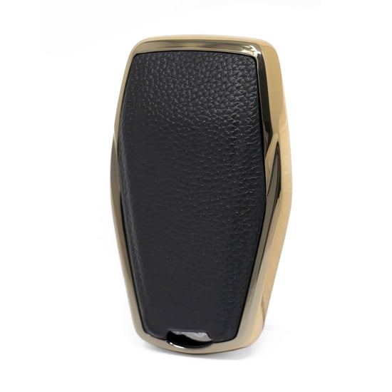 New-Aftermarket-Nano-High-Quality-Gold-Leather-Cover-For-Geely-Remote-Key-4-Buttons-Black-Color-GL-B13J4B---Emirates-Keys