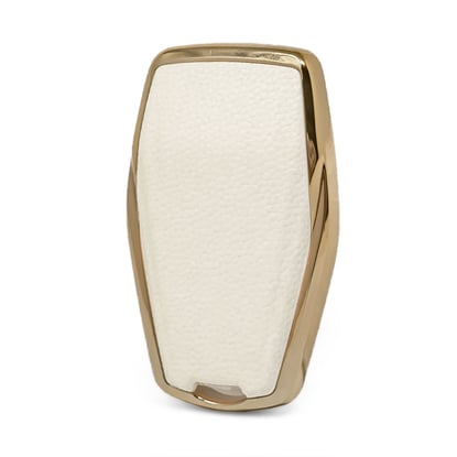 New-Aftermarket-Nano-High-Quality-Gold-Leather-Cover-For-Geely-Remote-Key-4-Buttons-White-Color-GL-B13J4B---Emirates-Keys