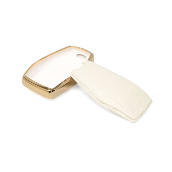 New-Aftermarket-Nano-High-Quality-Gold-Leather-Cover-For-Geely-Remote-Key-4-Buttons-White-Color-GL-B13J4B---Emirates-Keys