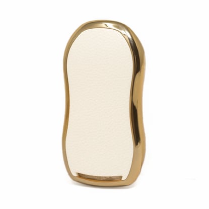 New-Aftermarket-Nano-High-Quality-Gold-Leather-Cover-For-Geely-Remote-Key-4-Buttons-White-Color-GL-C13J---Emirates-Keys