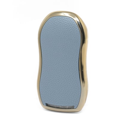 New-Aftermarket-Nano-High-Quality-Gold-Leather-Cover-For-Geely-Remote-Key-4-Buttons-Gray-Color-GL-C13J---Emirates-Keys
