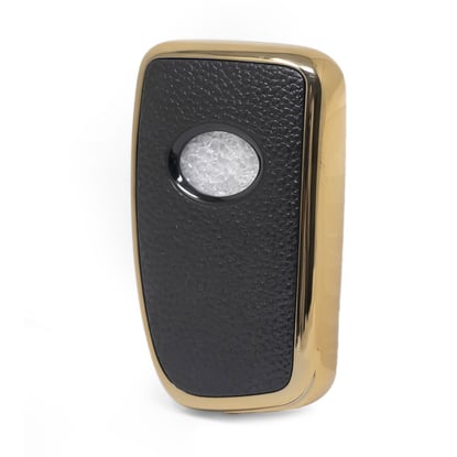 New-Aftermarket-Nano-High-Quality-Gold-Leather-Cover-For-Lexus-Remote-Key-4-Buttons-Black-Color-LXS-A13J4---Emirates-Keys