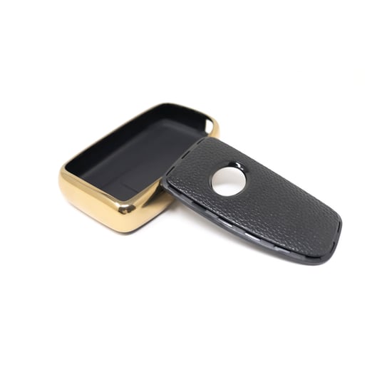 New-Aftermarket-Nano-High-Quality-Gold-Leather-Cover-For-Lexus-Remote-Key-4-Buttons-Black-Color-LXS-A13J4---Emirates-Keys