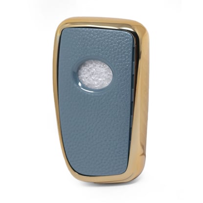 New-Aftermarket-Nano-High-Quality-Gold-Leather-Cover-For-Lexus-Remote-Key-4-Buttons-Gray-Color-LXS-A13J4---Emirates-Keys