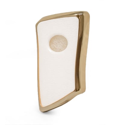 New-Aftermarket-Nano-High-Quality-Gold-Leather-Cover-For-Lexus-Remote-Key-43-Buttons-White-Color-LXS-B13J3---Emirates-Keys