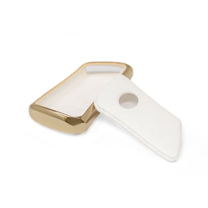 New-Aftermarket-Nano-High-Quality-Gold-Leather-Cover-For-Lexus-Remote-Key-43-Buttons-White-Color-LXS-B13J3---Emirates-Keys