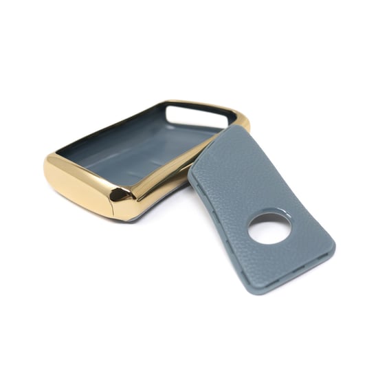 New-Aftermarket-Nano-High-Quality-Gold-Leather-Cover-For-Lexus-Remote-Key-43-Buttons-Gray-Color-LXS-B13J3---Emirates-Keys