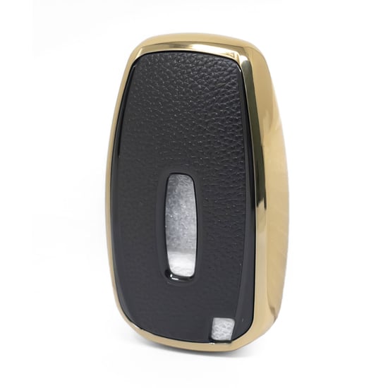 New-Aftermarket-Nano-High-Quality-Gold-Leather-Cover-For-Lincoln-Remote-Key-4-Buttons-Black-Color-LCN-A13J---Emirates-Keys
