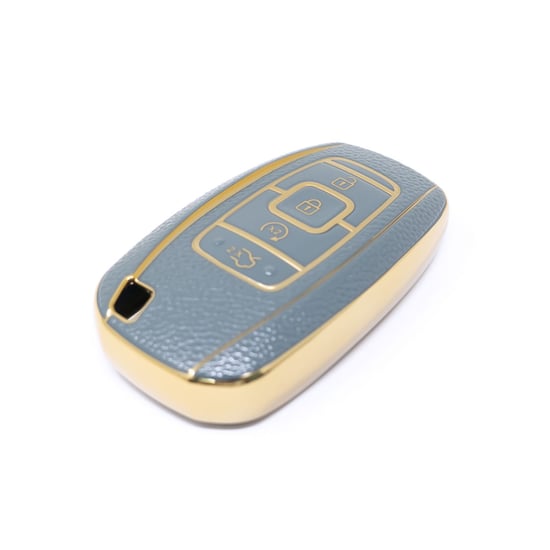 New-Aftermarket-Nano-High-Quality-Gold-Leather-Cover-For-Lincoln-Remote-Key-4-Buttons-Gray-Color-LCN-A13J---Emirates-Keys