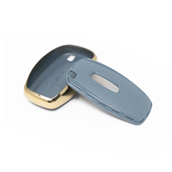 New-Aftermarket-Nano-High-Quality-Gold-Leather-Cover-For-Lincoln-Remote-Key-4-Buttons-Gray-Color-LCN-A13J---Emirates-Keys