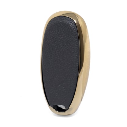 New-Aftermarket-Nano-High-Quality-Gold-Leather-Cover-For-Suzuki-Remote-Key-2-Buttons-Black-Color-SZK-A13J3A---Emirates-Keys