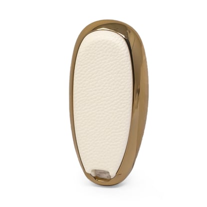 New-Aftermarket-Nano-High-Quality-Gold-Leather-Cover-For-Suzuki-Remote-Key-2-Buttons-White-Color-SZK-A13J3A---Emirates-Keys