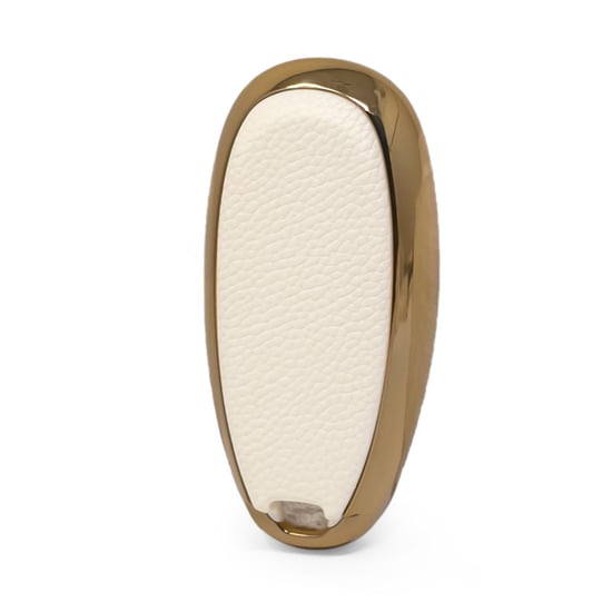 New-Aftermarket-Nano-High-Quality-Gold-Leather-Cover-For-Suzuki-Remote-Key-2-Buttons-White-Color-SZK-A13J3A---Emirates-Keys