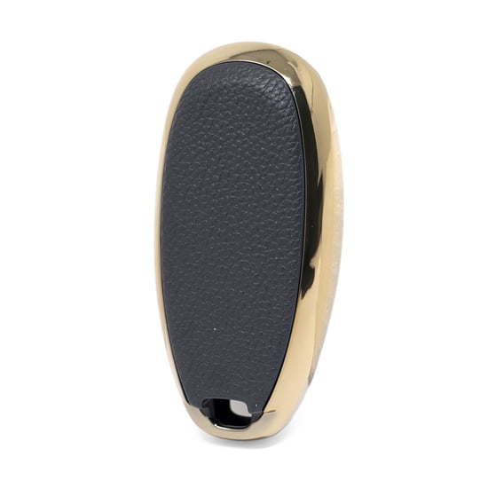 New-Aftermarket-Nano-High-Quality-Gold-Leather-Cover-For-Suzuki-Remote-Key-3-Buttons-Black-Color-SZK-A13J3B---Emirates-Keys