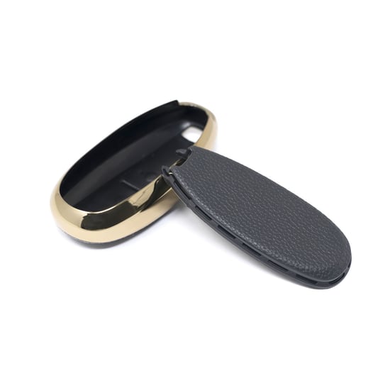 New-Aftermarket-Nano-High-Quality-Gold-Leather-Cover-For-Suzuki-Remote-Key-3-Buttons-Black-Color-SZK-A13J3B---Emirates-Keys