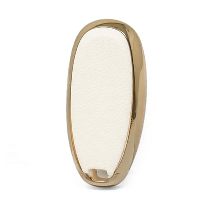 New-Aftermarket-Nano-High-Quality-Gold-Leather-Cover-For-Suzuki-Remote-Key-3-Buttons-White-Color-SZK-A13J3B---Emirates-Keys
