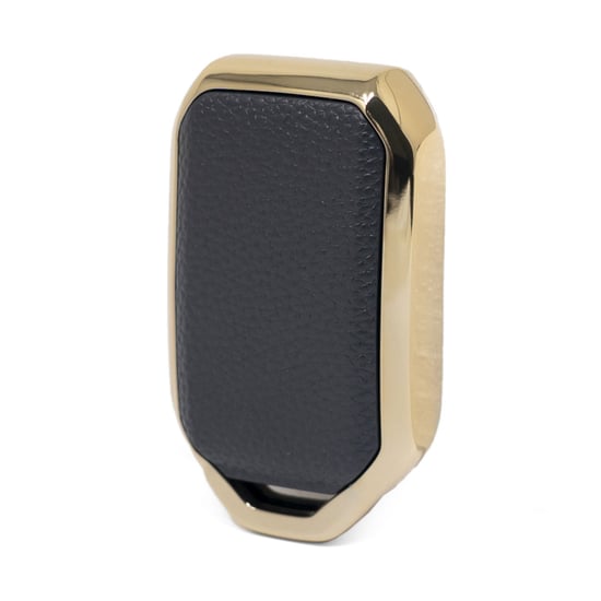 New-Aftermarket-Nano-High-Quality-Gold-Leather-Cover-For-Suzuki-Remote-Key-2-Buttons-Black-Color-SZK-C13J---Emirates-Keys