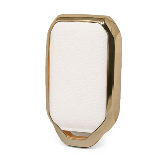 New-Aftermarket-Nano-High-Quality-Gold-Leather-Cover-For-Suzuki-Remote-Key-2-Buttons-White-Color-SZK-C13J---Emirates-Keys