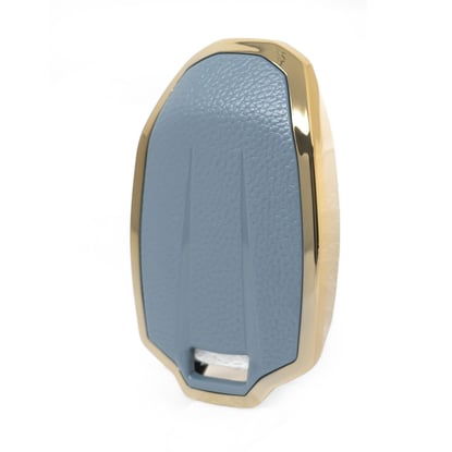 New-Aftermarket-Nano-High-Quality-Gold-Leather-Cover-For-Lynk-&-Co-Remote-Key-4-Buttons-Gray-Color-LC-A13J---Emirates-Keys