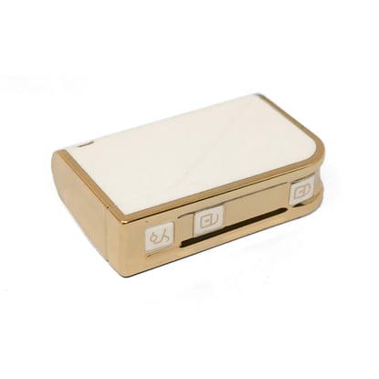 New-Aftermarket-Nano-High-Quality-Gold-Leather-Cover-For-Lynk-&-Co-Remote-Key-3-Buttons-White-Color-LC-B13J---Emirates-Keys