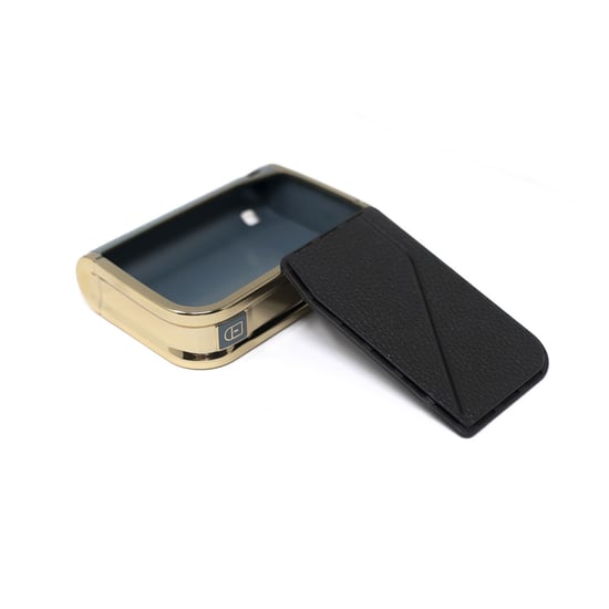 New-Aftermarket-Nano-High-Quality-Gold-Leather-Cover-For-Lynk-&-Co-Remote-Key-3-Buttons-Gray-Color-LC-B13J---Emirates-Keys