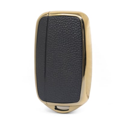 New-Aftermarket-Nano-High-Quality-Gold-Leather-Cover-For-Land-Rover-Remote-Key-5-Buttons-Black-Color-LR-A13J---Emirates-Keys
