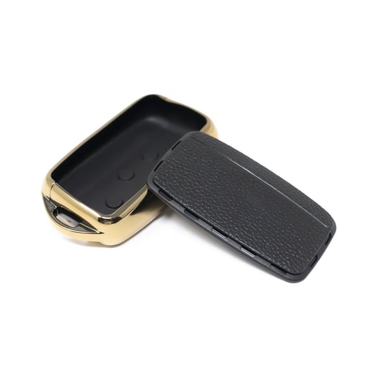 New-Aftermarket-Nano-High-Quality-Gold-Leather-Cover-For-Land-Rover-Remote-Key-5-Buttons-Black-Color-LR-A13J---Emirates-Keys