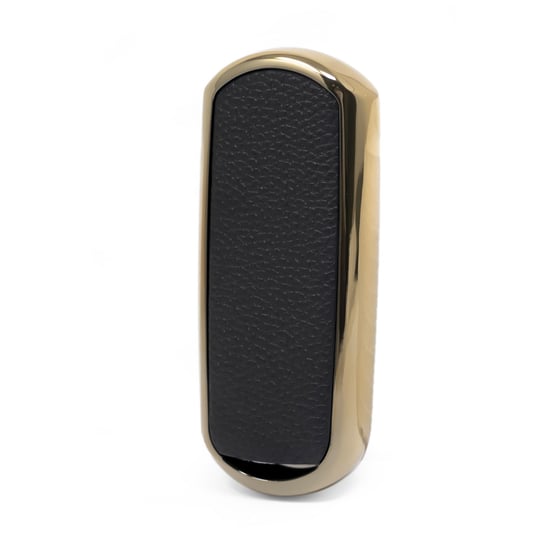 New-Aftermarket-Nano-High-Quality-Gold-Leather-Cover-For-Mazda-Remote-Key-3-Buttons-Black-Color-MZD-A13J3---Emirates-Keys