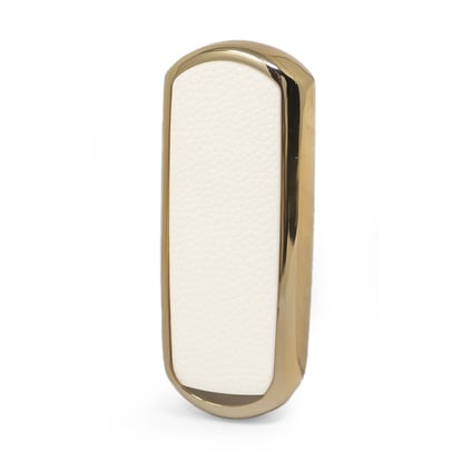 New-Aftermarket-Nano-High-Quality-Gold-Leather-Cover-For-Mazda-Remote-Key-3-Buttons-White-Color-MZD-A13J3---Emirates-Keys