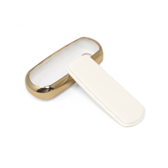 New-Aftermarket-Nano-High-Quality-Gold-Leather-Cover-For-Mazda-Remote-Key-3-Buttons-White-Color-MZD-A13J3---Emirates-Keys