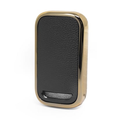 New-Aftermarket-Nano-High-Quality-Gold-Leather-Cover-For-Chery-Remote-Key-3-Buttons-Black-Color-CR-A13J---Emirates-Keys