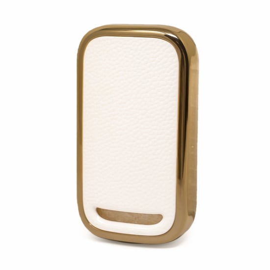 New-Aftermarket-Nano-High-Quality-Gold-Leather-Cover-For-Chery-Remote-Key-3-Buttons-White-Color-CR-A13J---Emirates-Keys