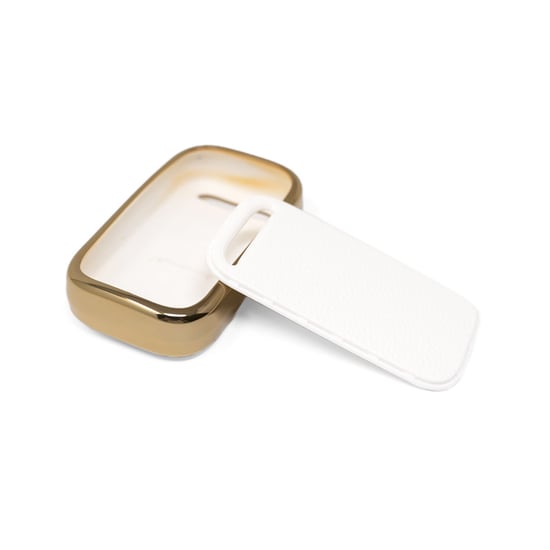 New-Aftermarket-Nano-High-Quality-Gold-Leather-Cover-For-Chery-Remote-Key-3-Buttons-White-Color-CR-A13J---Emirates-Keys