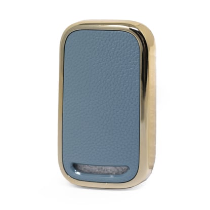 New-Aftermarket-Nano-High-Quality-Gold-Leather-Cover-For-Chery-Remote-Key-3-Buttons-Gray-Color-CR-A13J---Emirates-Keys