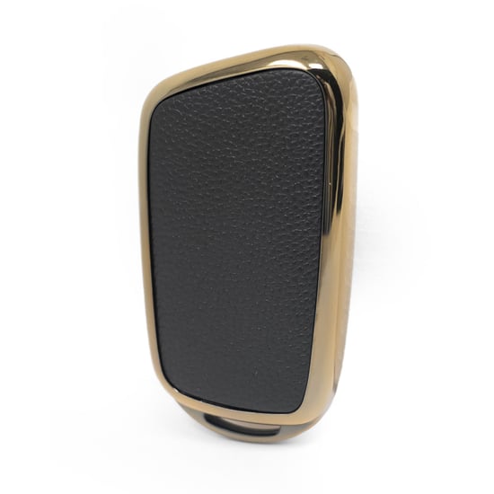 New-Aftermarket-Nano-High-Quality-Gold-Leather-Cover-For-Chery-Remote-Key-3-Buttons-Black-Color-CR-B13J---Emirates-Keys