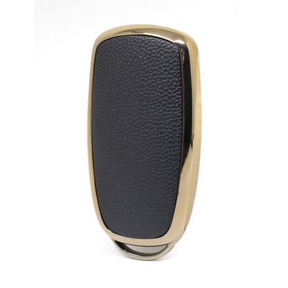 New-Aftermarket-Nano-High-Quality-Gold-Leather-Cover-For-Chery-Remote-Key-4-Buttons-Black-Color-CR-C13J---Emirates-Keys