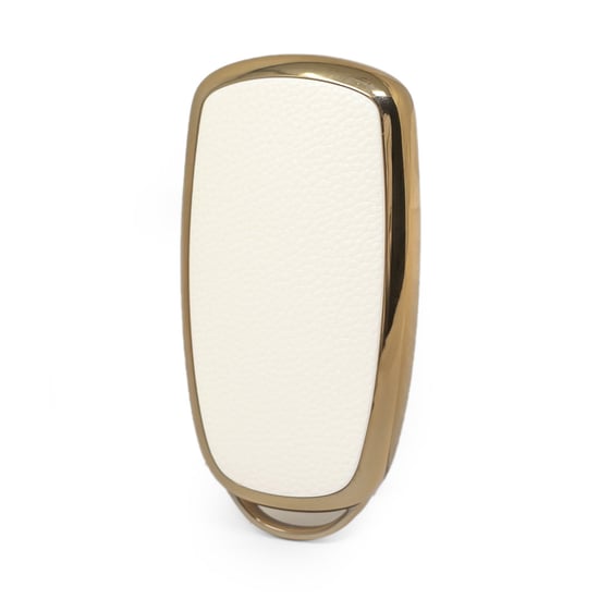 New-Aftermarket-Nano-High-Quality-Gold-Leather-Cover-For-Chery-Remote-Key-4-Buttons-White-Color-CR-C13J---Emirates-Keys
