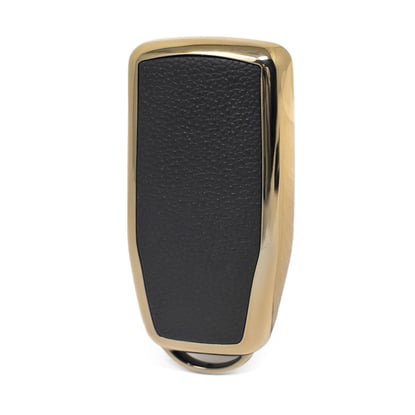 New-Aftermarket-Nano-High-Quality-Gold-Leather-Cover-For-Venucia-Remote-Key-3-Buttons-Black-Color-VNC-B13J---Emirates-Keys