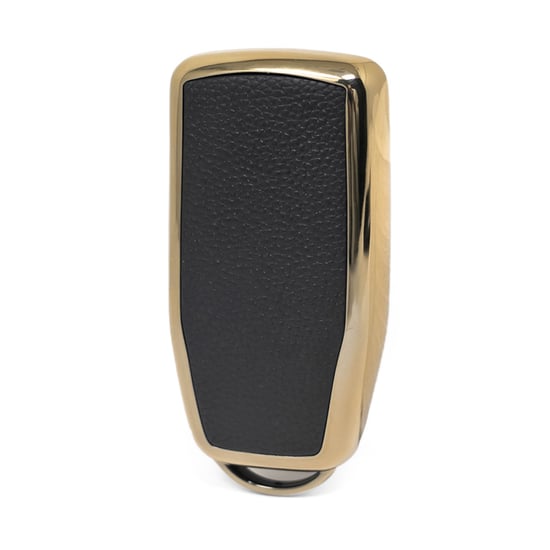 New-Aftermarket-Nano-High-Quality-Gold-Leather-Cover-For-Venucia-Remote-Key-3-Buttons-Black-Color-VNC-B13J---Emirates-Keys