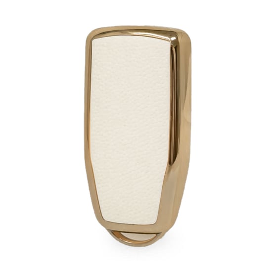 New-Aftermarket-Nano-High-Quality-Gold-Leather-Cover-For-Venucia-Remote-Key-3-Buttons-White-Color-VNC-B13J---Emirates-Keys