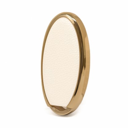 New-Aftermarket-Nano-High-Quality-Gold-Leather-Cover-For-Nissan-Remote-Key-2-Buttons-White-Color-NS-A13J3C---Emirates-Keys